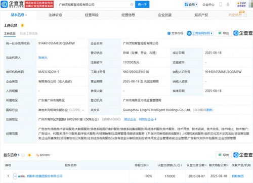 螞蟻集團成立靈知智慧控股公司，注冊資本17億進軍科技中介服務